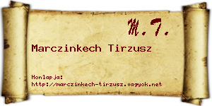 Marczinkech Tirzusz névjegykártya